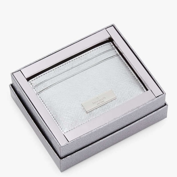 kate spade Handbags - Kate Spade Kenzie Boxed Lunar Light Glitter Small Cardholder. NIB